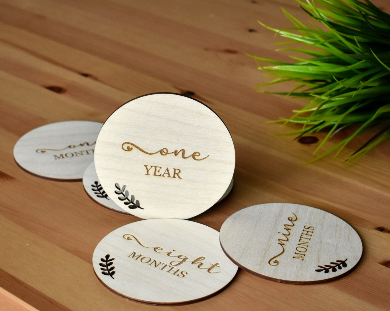 Baby Milestone Wooden Cards