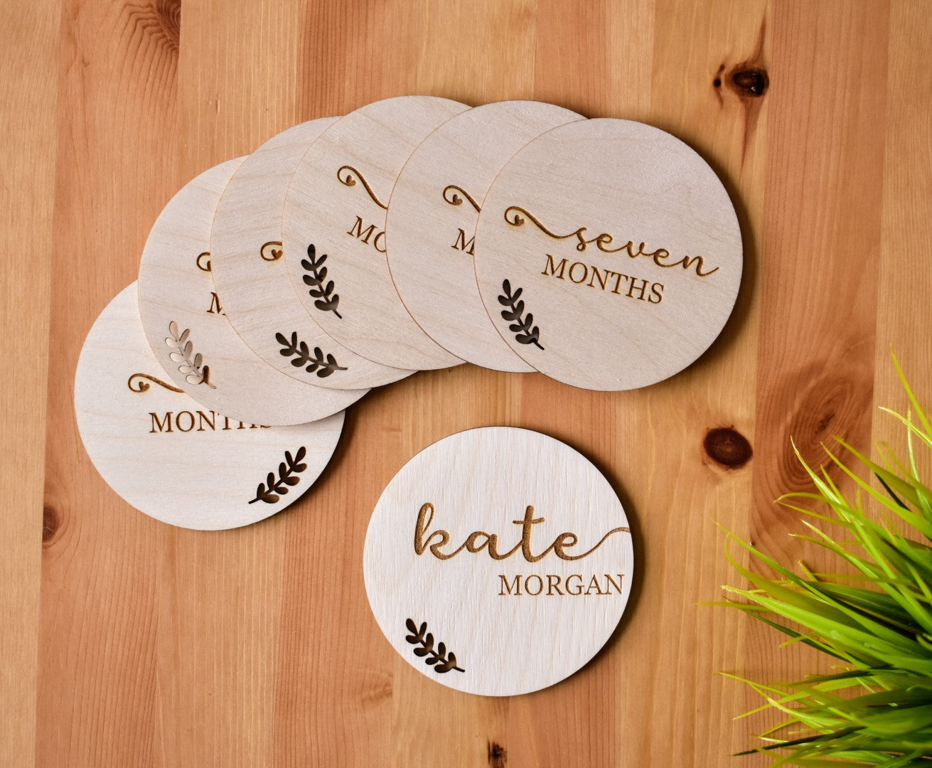 Baby Milestone Wooden Cards