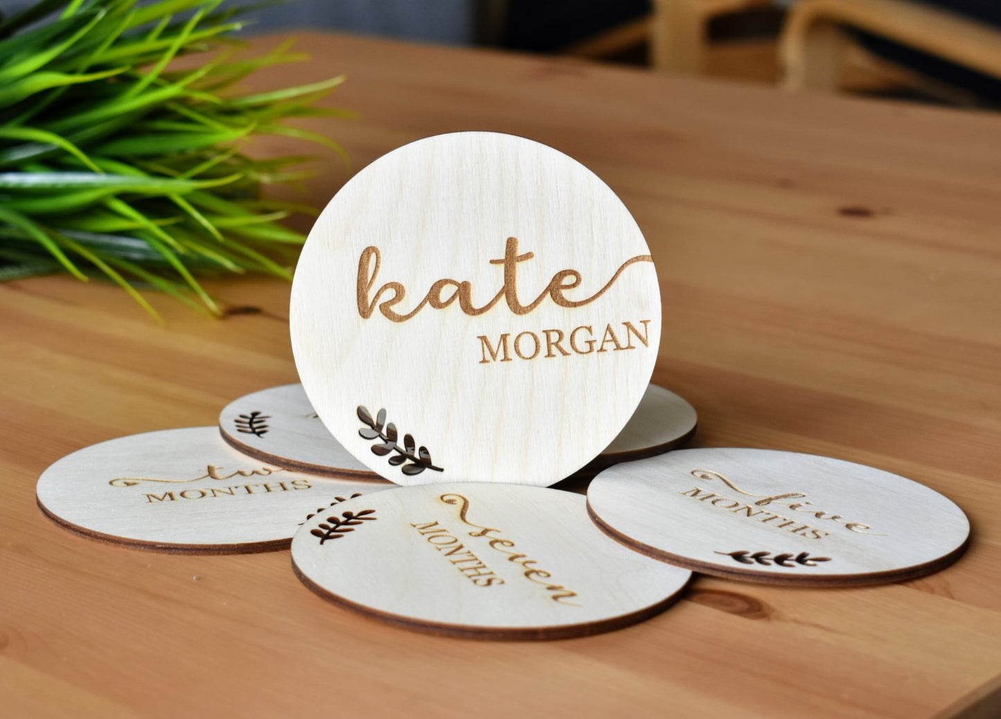 Baby Milestone Wooden Cards
