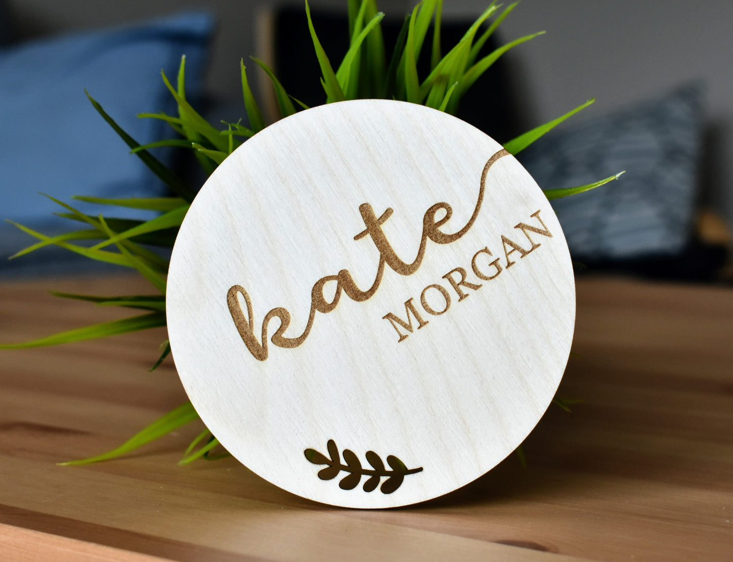 Engraved Baby Name Wooden Card