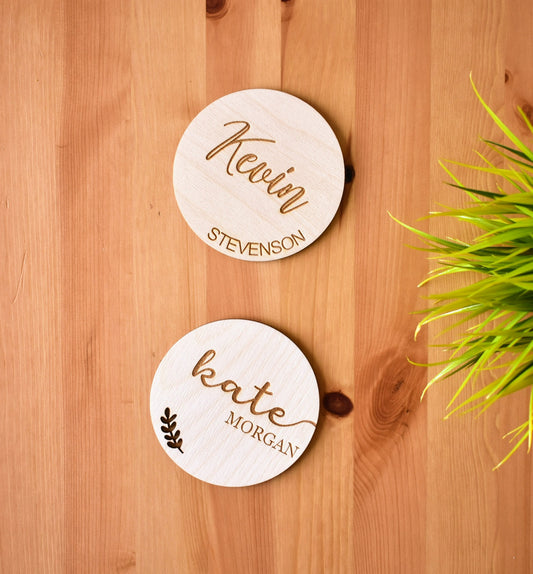 Engraved Baby Name Wooden Card