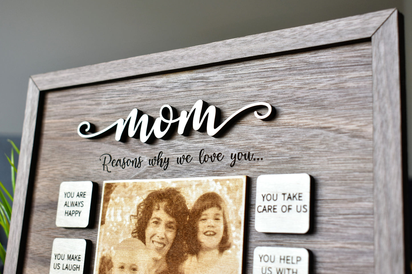 Personalized Engraved Portrait Gift for Mom