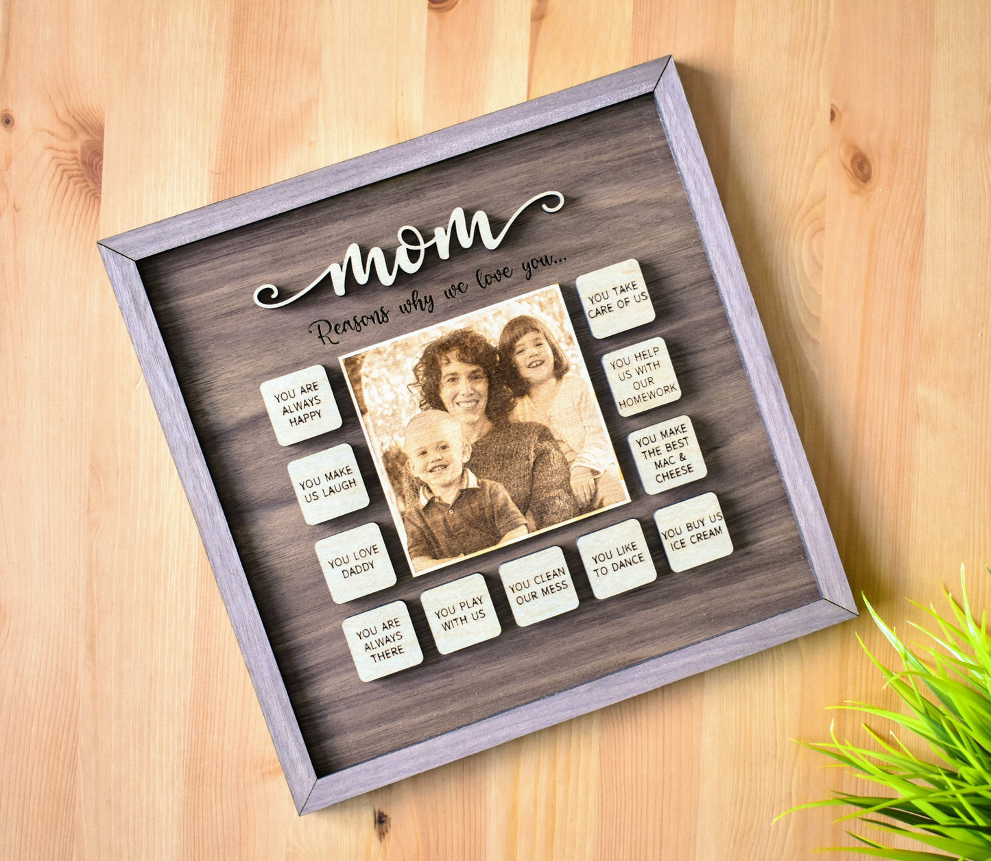 Personalized Engraved Portrait Gift for Mom