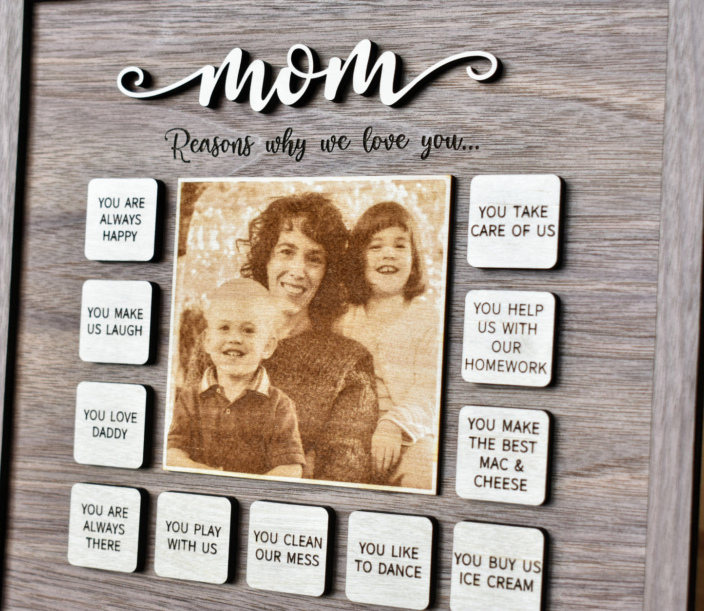 Personalized Engraved Portrait Gift for Mom