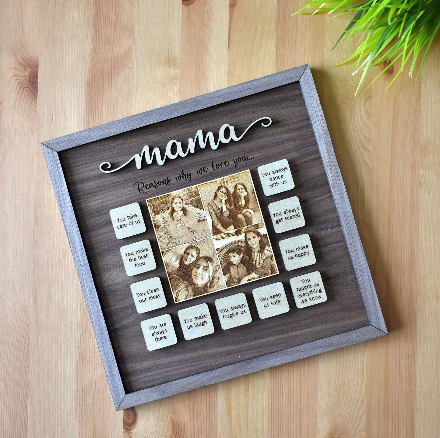 Personalized Engraved Portrait Gift for Mom