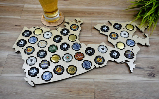 Canada Map Bottle Cap Holder Sign