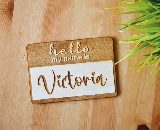 Hello Baby Birth Announcement Name Tag
