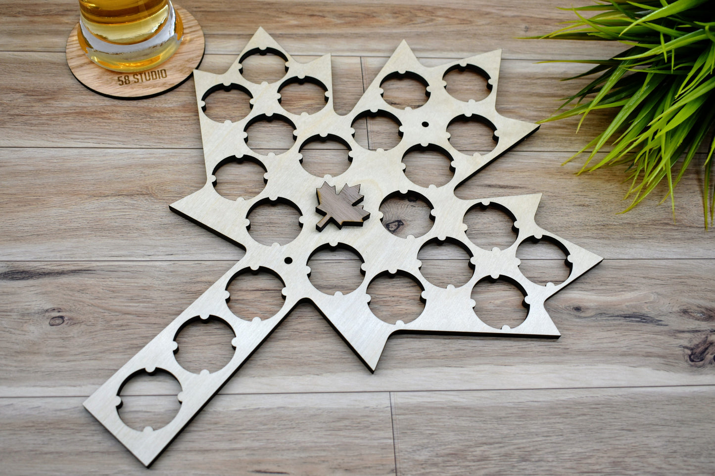 Canada Maple Leaf Bottle Cap Holder Sign