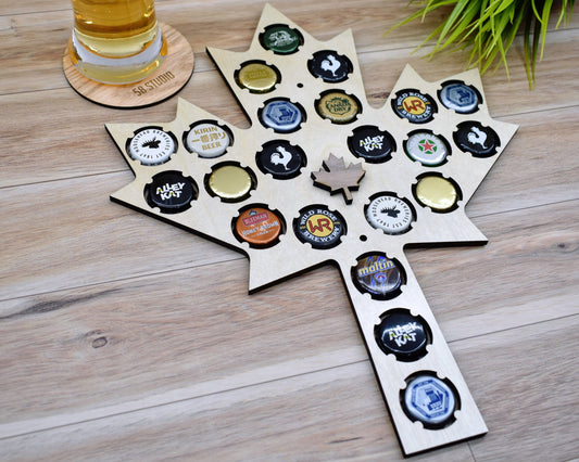 Canada Maple Leaf Bottle Cap Holder Sign