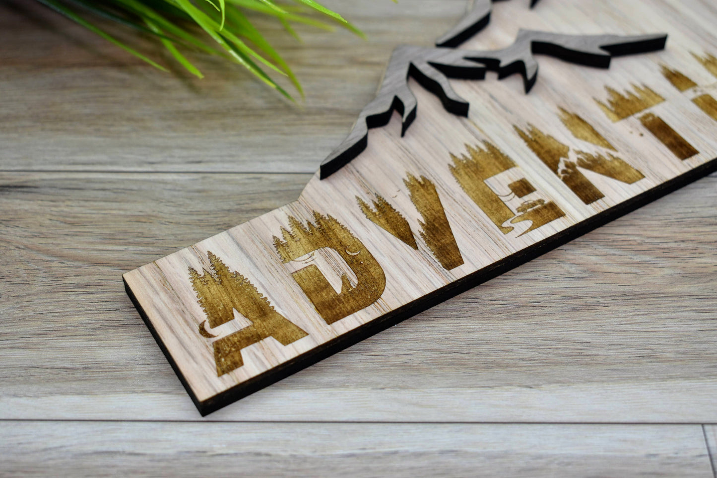 Adventure Awaits Wooden Sign