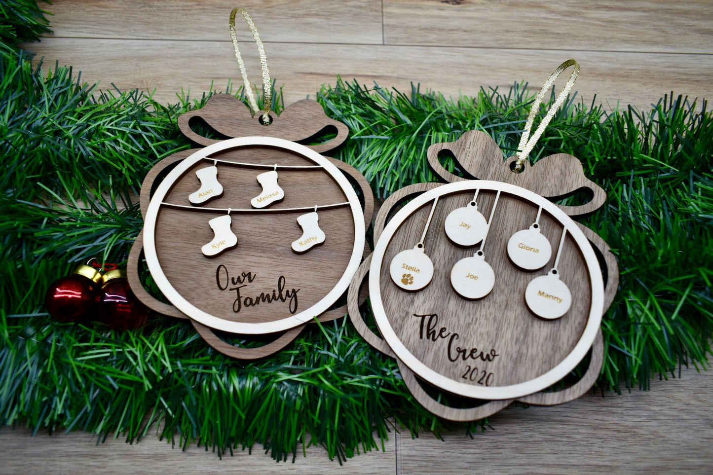 Personalized Christmas Family Tree Ornament