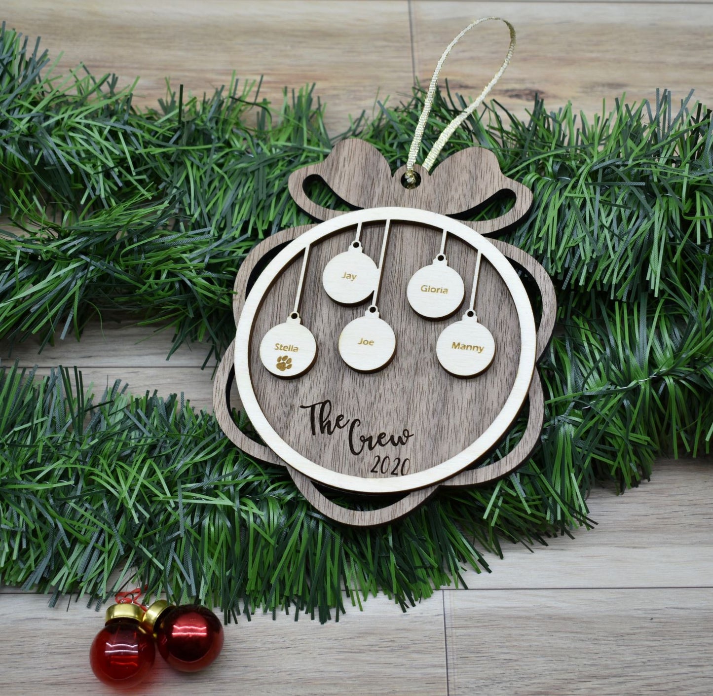 Personalized Christmas Family Tree Ornament