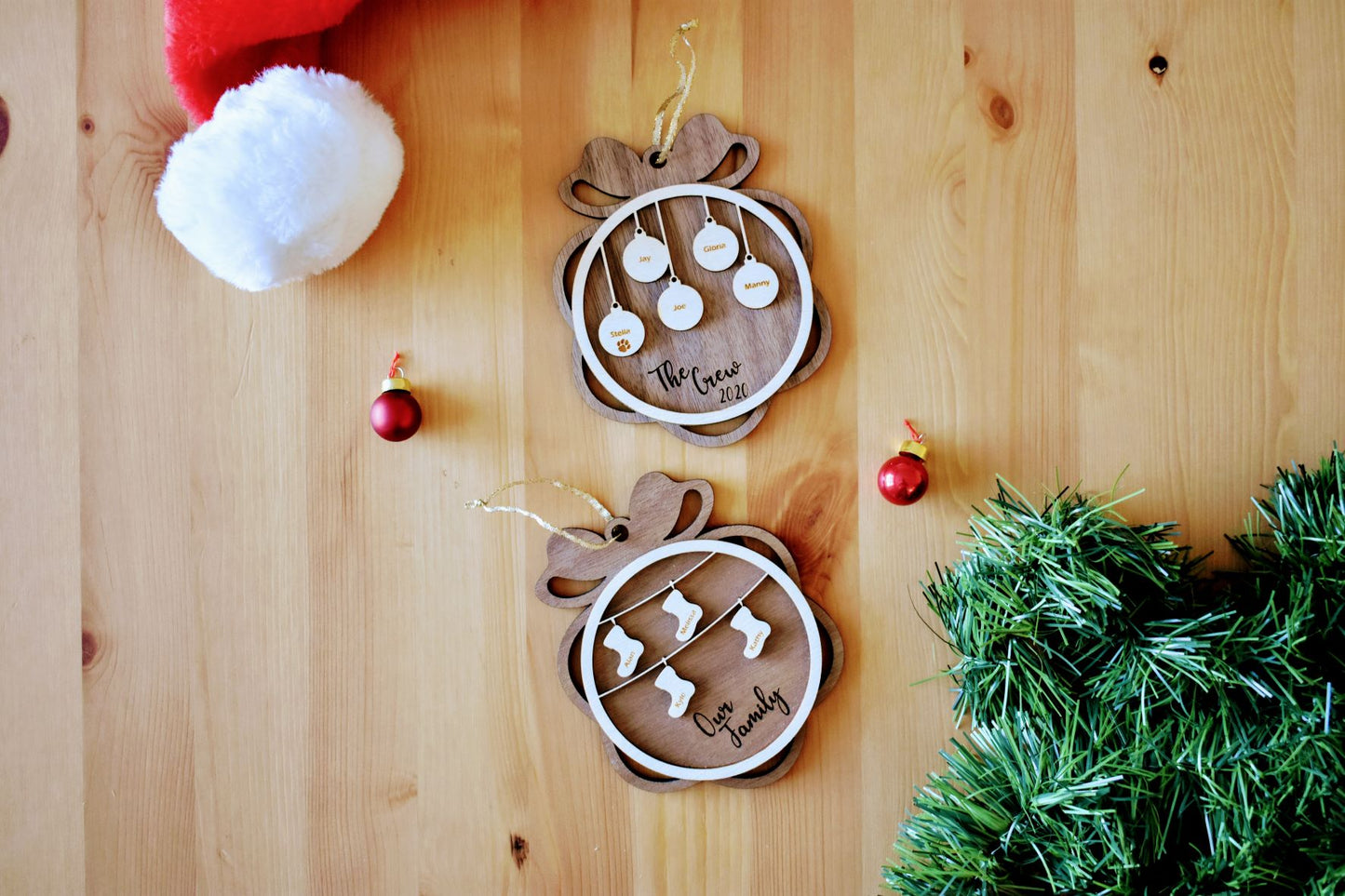Personalized Christmas Family Tree Ornament