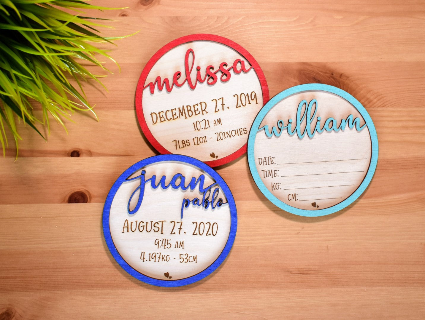 Baby Birth Stats Announcement Card