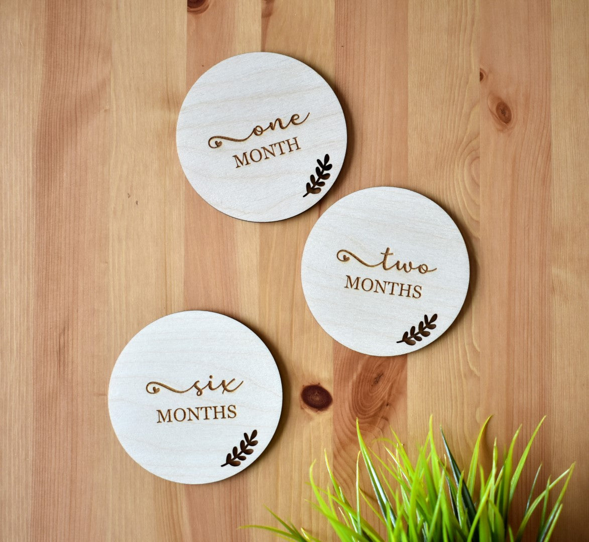 Baby Milestone Wooden Cards