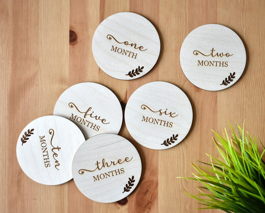 Baby Milestone Wooden Cards