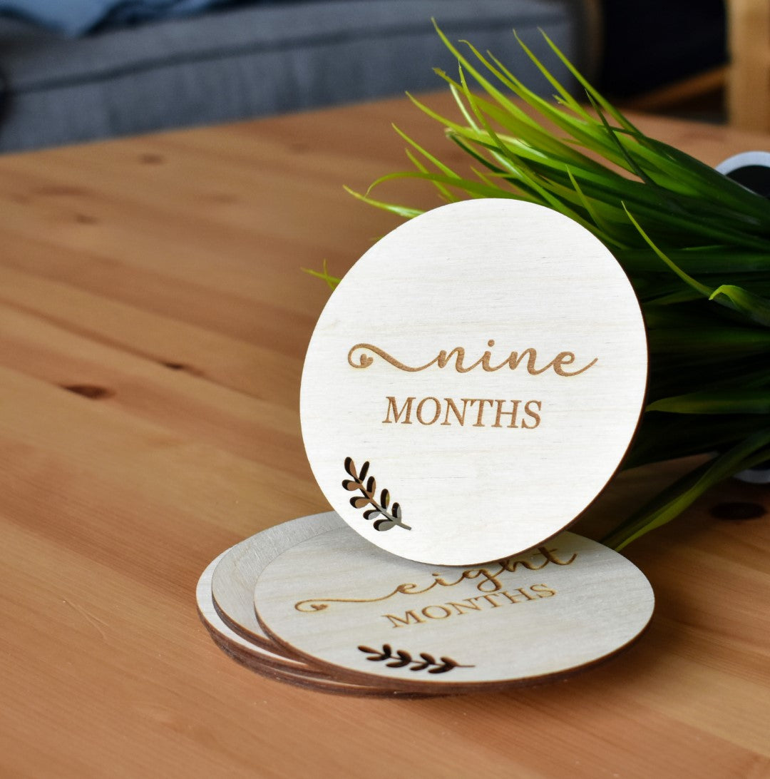 Baby Milestone Wooden Cards