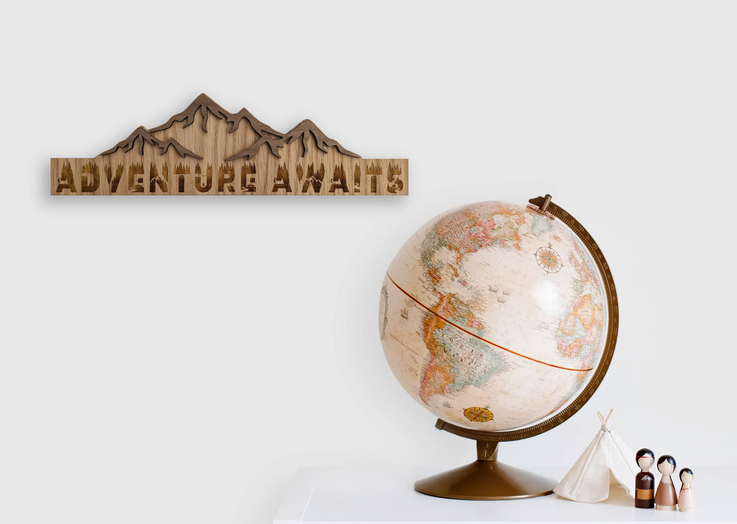 Adventure Awaits Wooden Sign