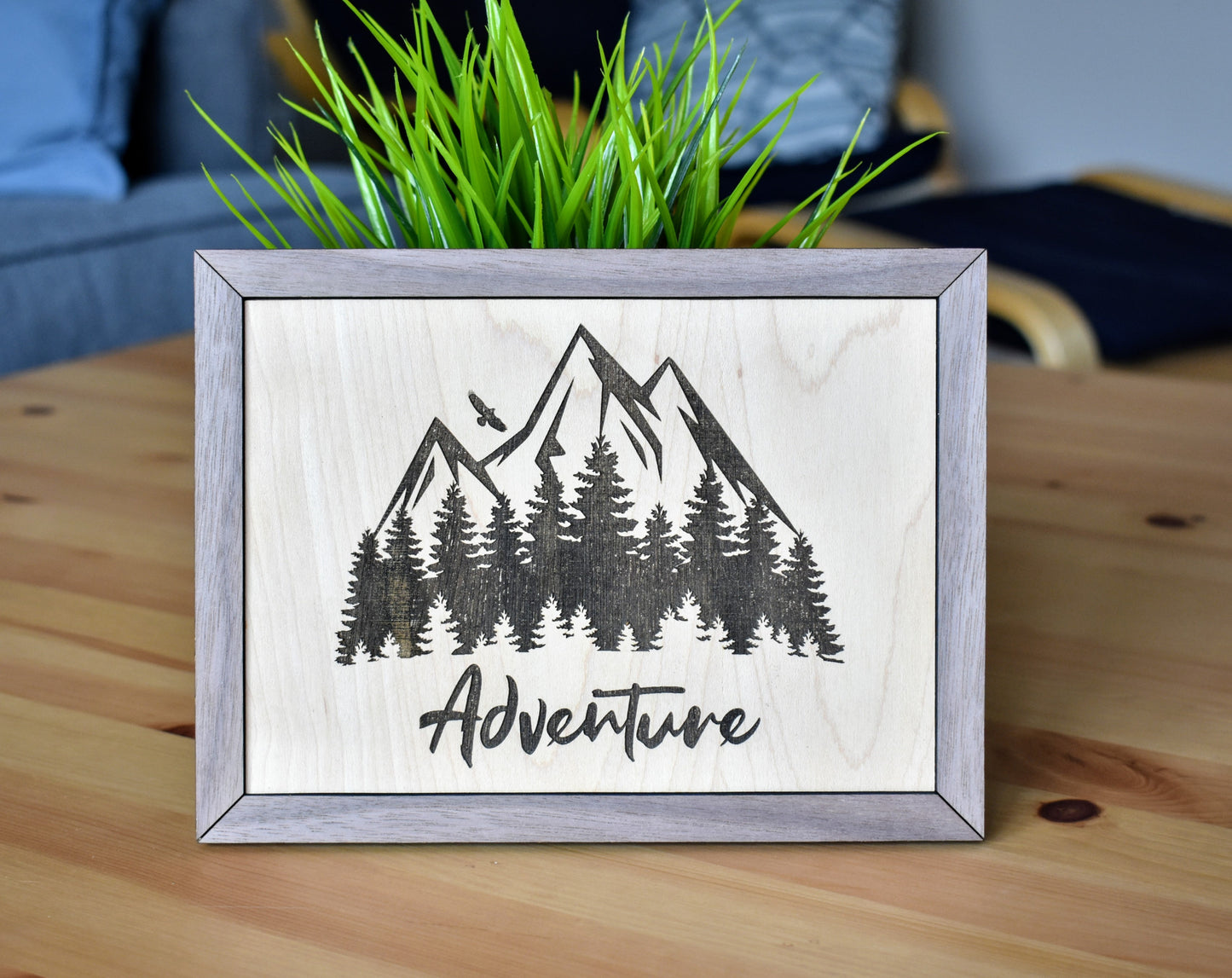 Adventure Wooden Engraved Sign