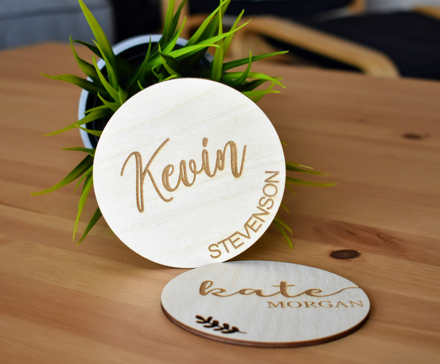 Engraved Baby Name Wooden Card