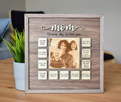 Personalized Engraved Portrait Gift for Mom