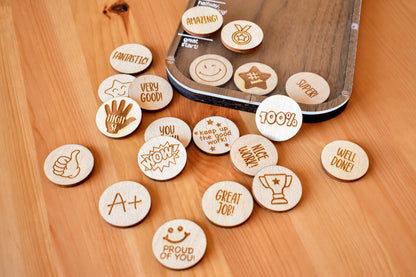 Set of Encouragement Tokens for Reward Jars