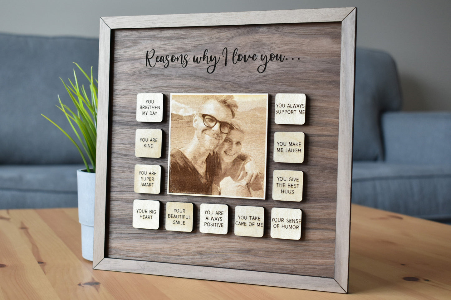 Personalized Engraved Portrait Gift with Messages