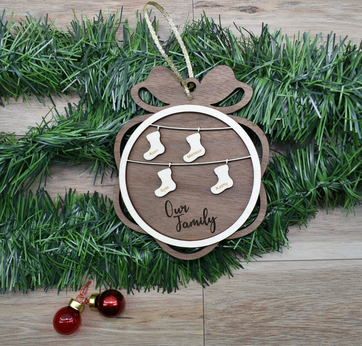 Personalized Christmas Family Tree Ornament