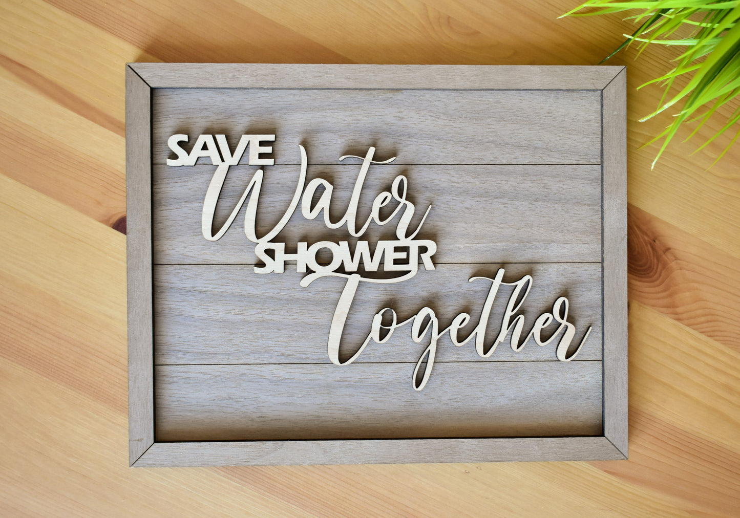 Save Water Shower Together Bathroom Sign