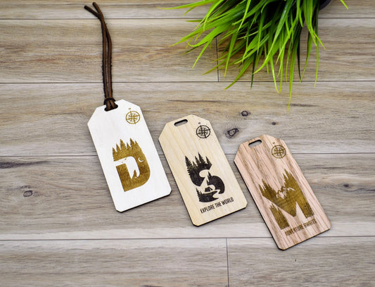 Personalized Wooden Luggage/Bag Travel Tag
