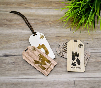 Personalized Wooden Luggage/Bag Travel Tag