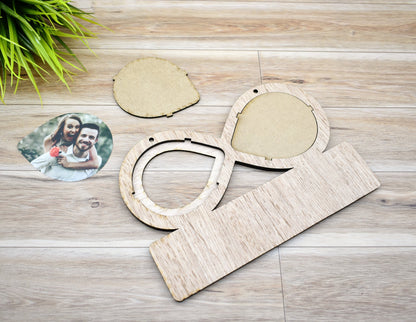 Personalized Couples Infinity Wooden Photo Frame