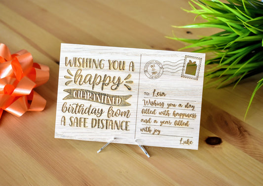 Personalized Birthday Wooden Postcard