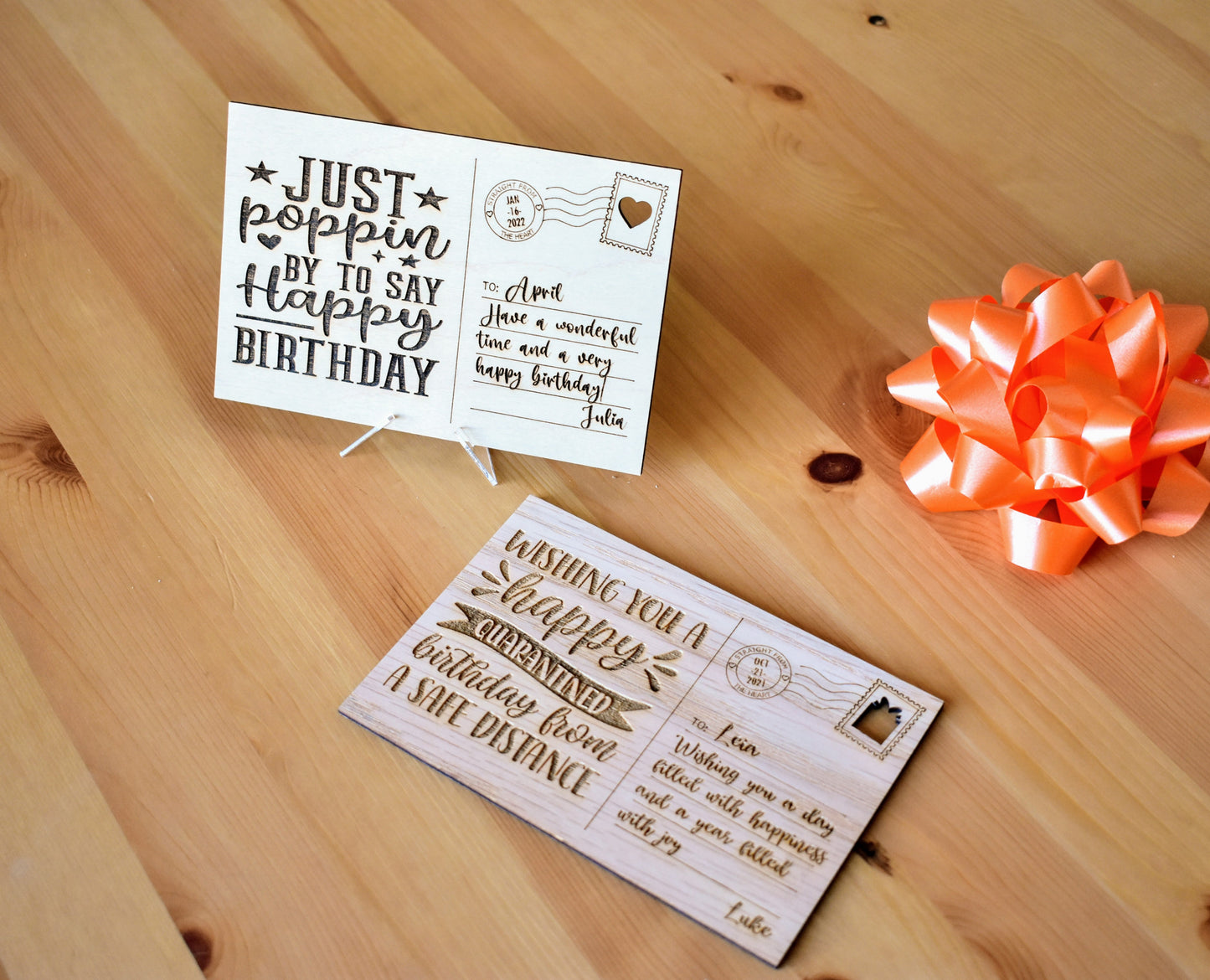 Personalized Birthday Wooden Postcard