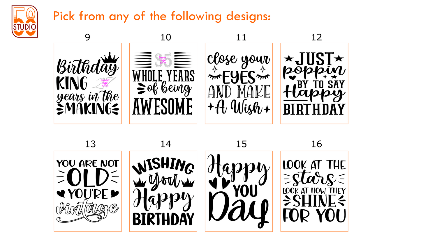 Personalized Birthday Wooden Postcard